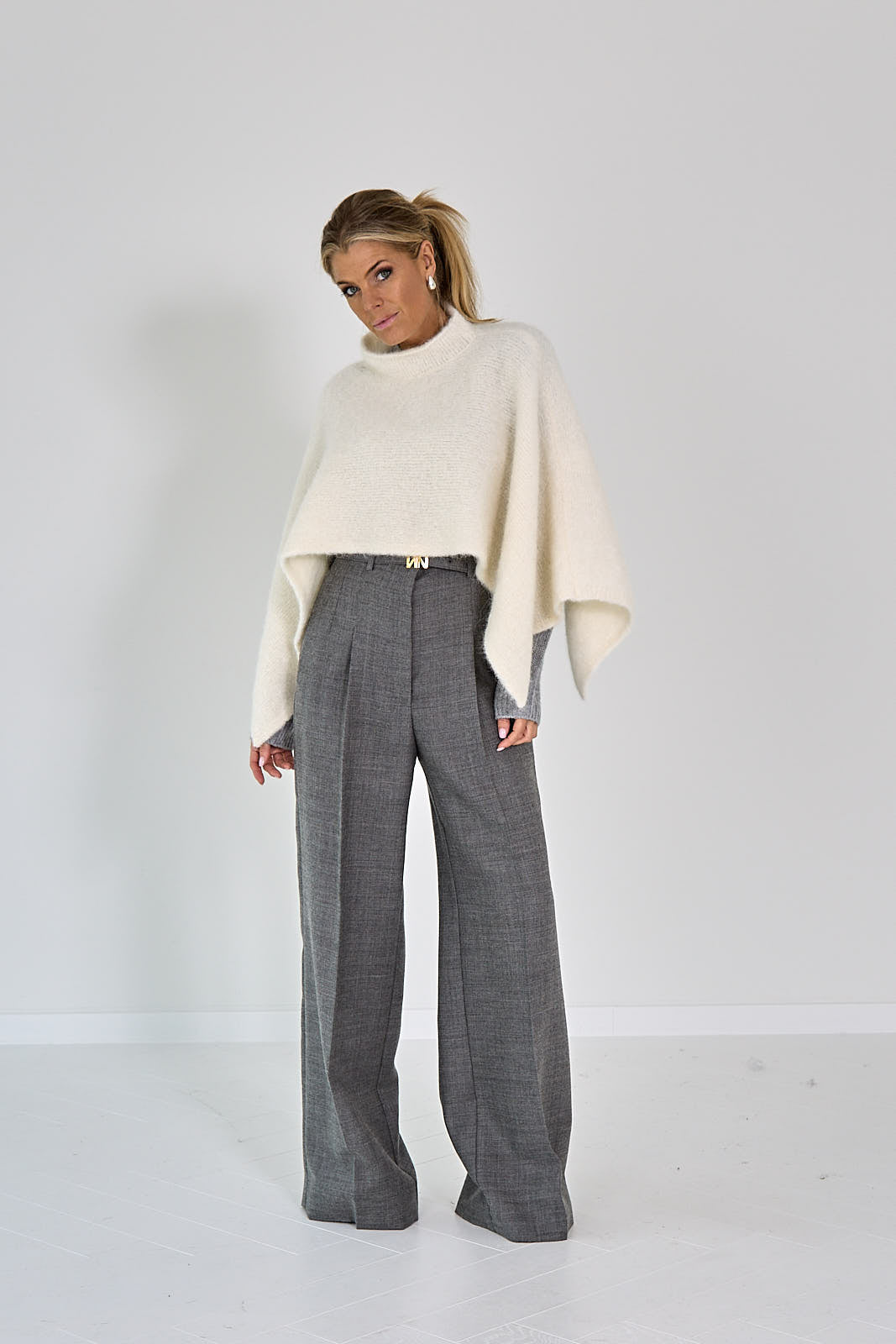BROEK LAINE CHINE GRIS WIJD