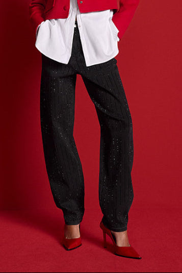 RIANI BARREL BROEK BLACK