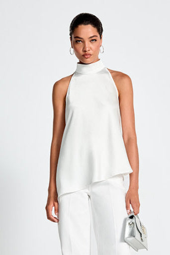 RIANI ZIJDE TOP OFF WHITE