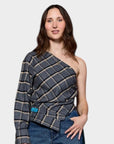 26W-LA CAMISA DE LADO GREY CHECK