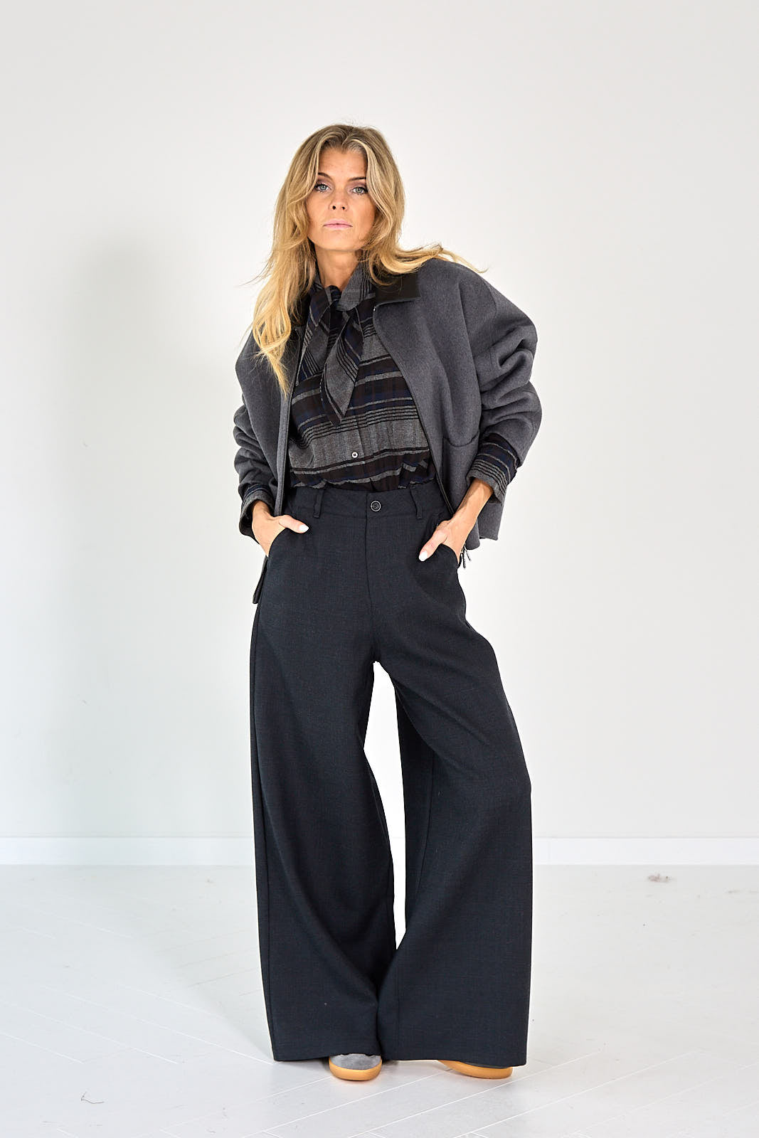 JACKET W W CONTRAST COLLAR