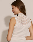BENITA SILK SL TURTLENECK LACE TOP