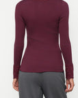 BENITA SILK LS O-NECK LACE TOP