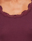 BENITA SILK LS O-NECK LACE TOP