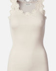 BABETTE SILK SL U-NECK LACE TOP