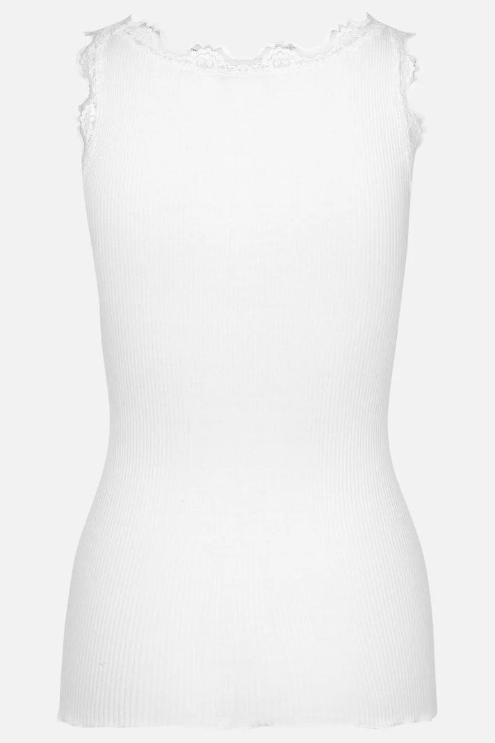 BABETTE SILK SL U-NECK LACE TOP