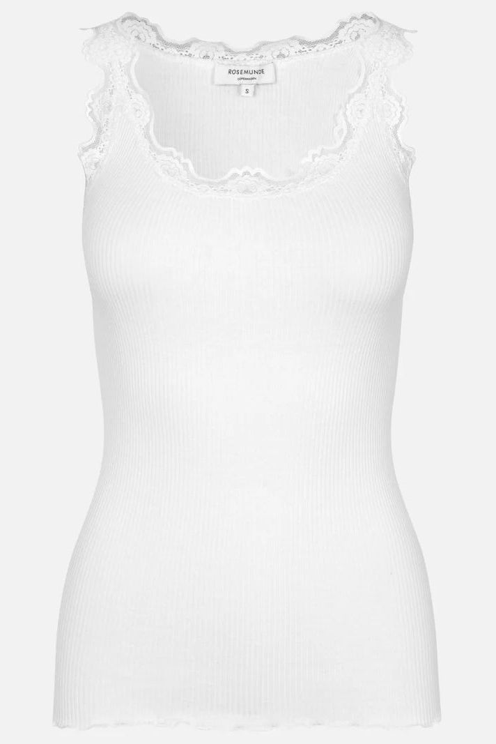 BABETTE SILK SL U-NECK LACE TOP