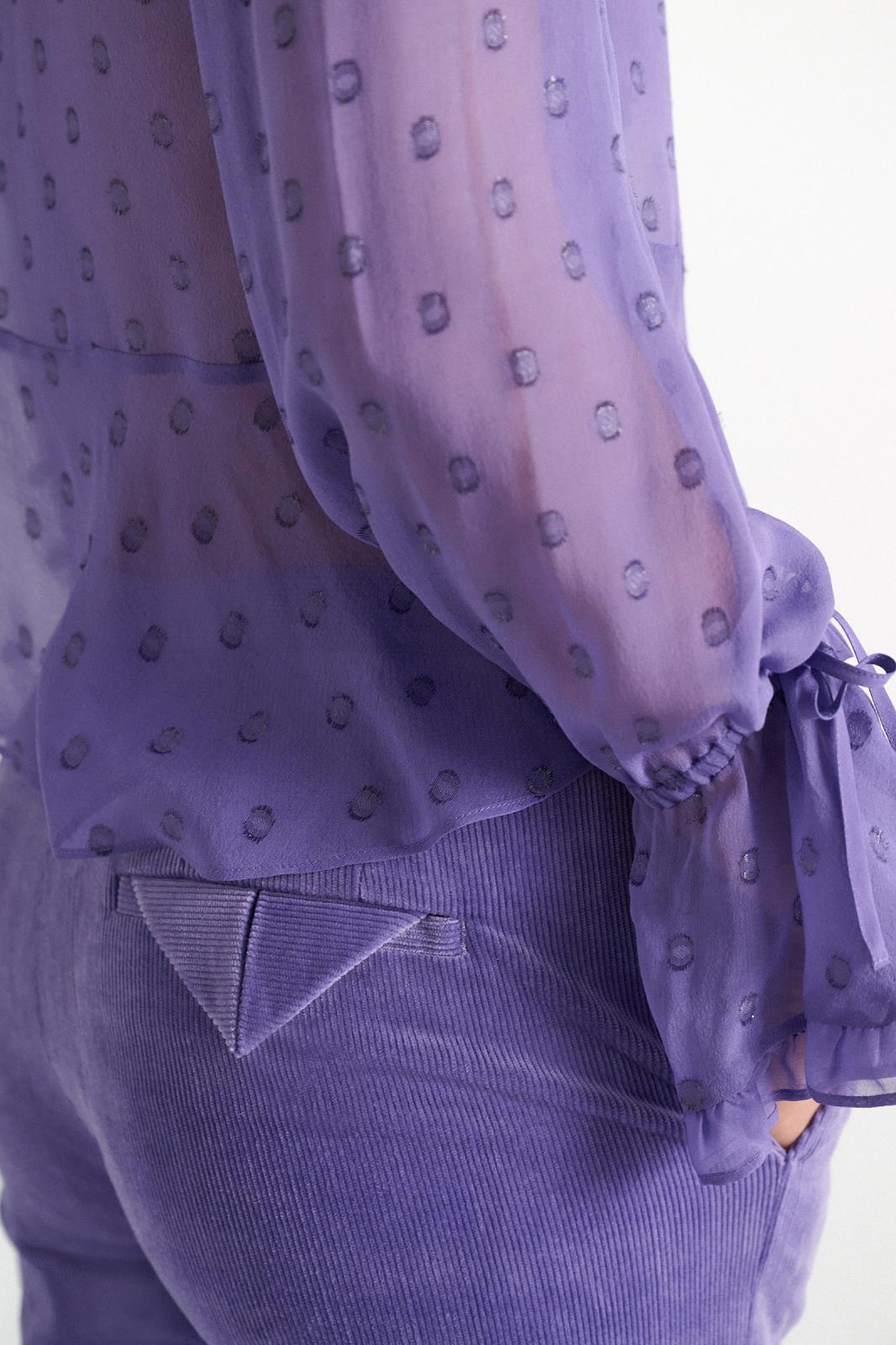 27Z-SCHUMACHER VIOLET BROEK SATIN