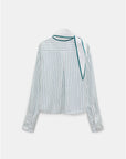 27Z-SCHUMACHER POPLIN BLOESJE STREPEN GREEN