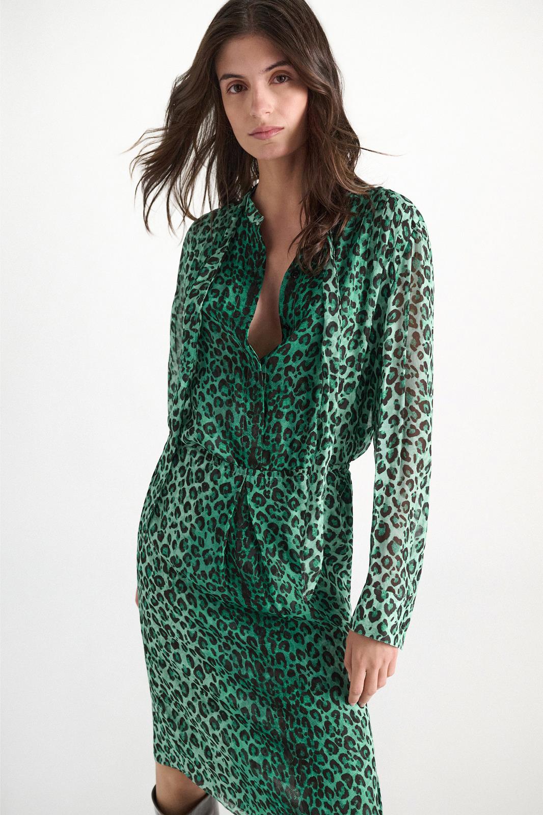 27Z-SCHUMACHER LEOPARD BLOESJE GROEN