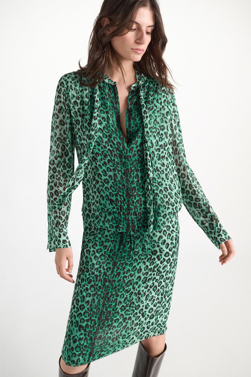 27Z-SCHUMACHER LEOPARD BLOESJE GROEN