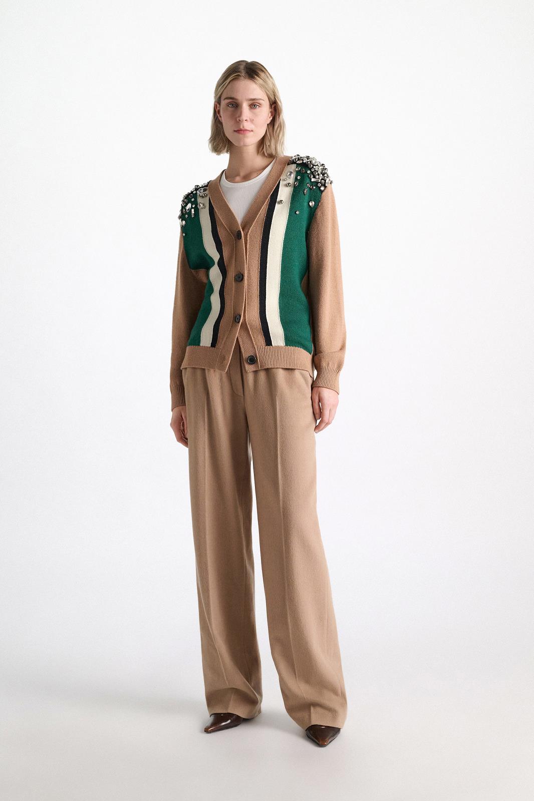 27Z-SCHUMACHER FANTASIE GILET MET GROEN