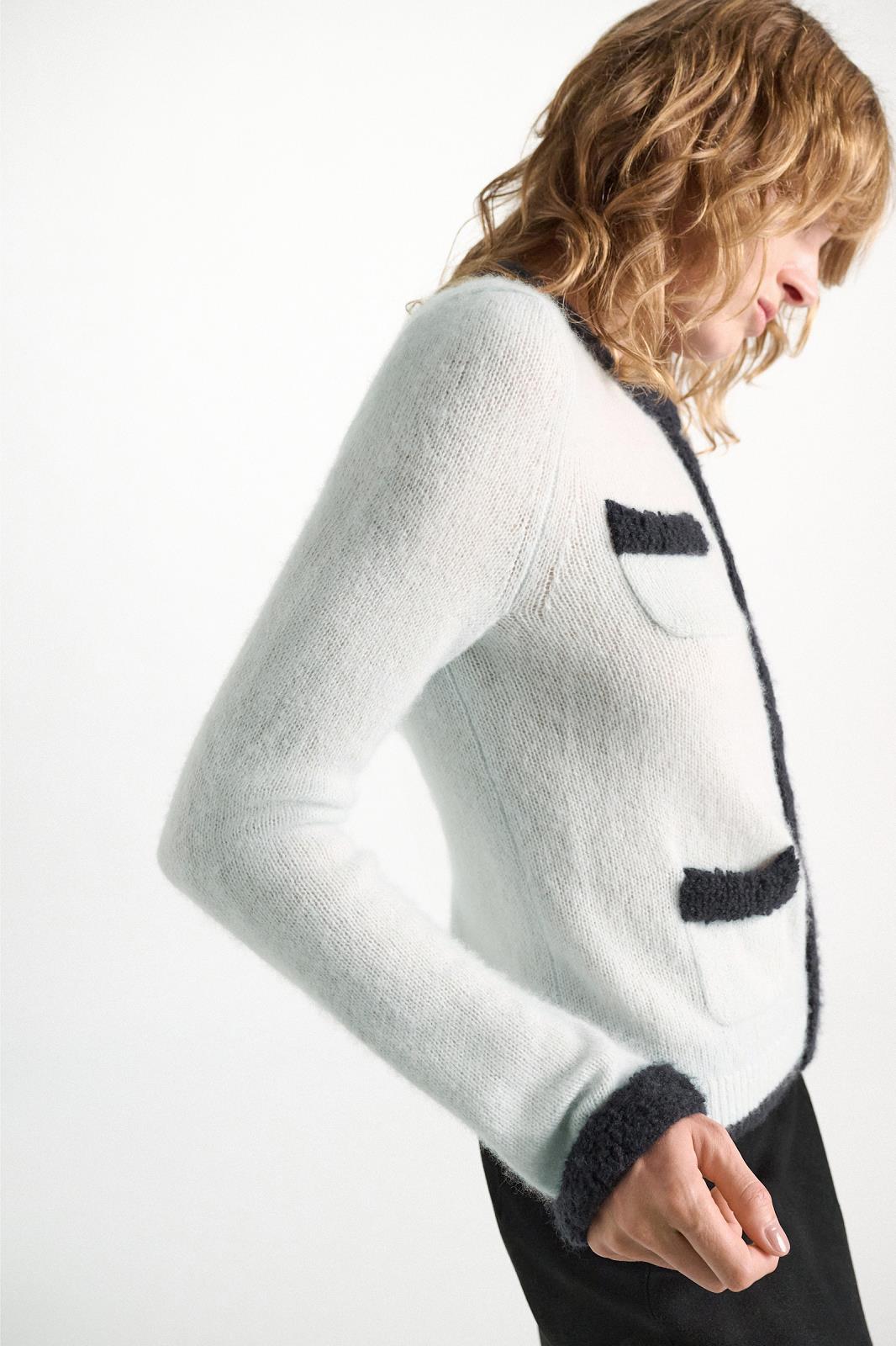 27Z-SCHUMACHER FLUFFY PULL ZAKJES MINT LANGE MOUWEN