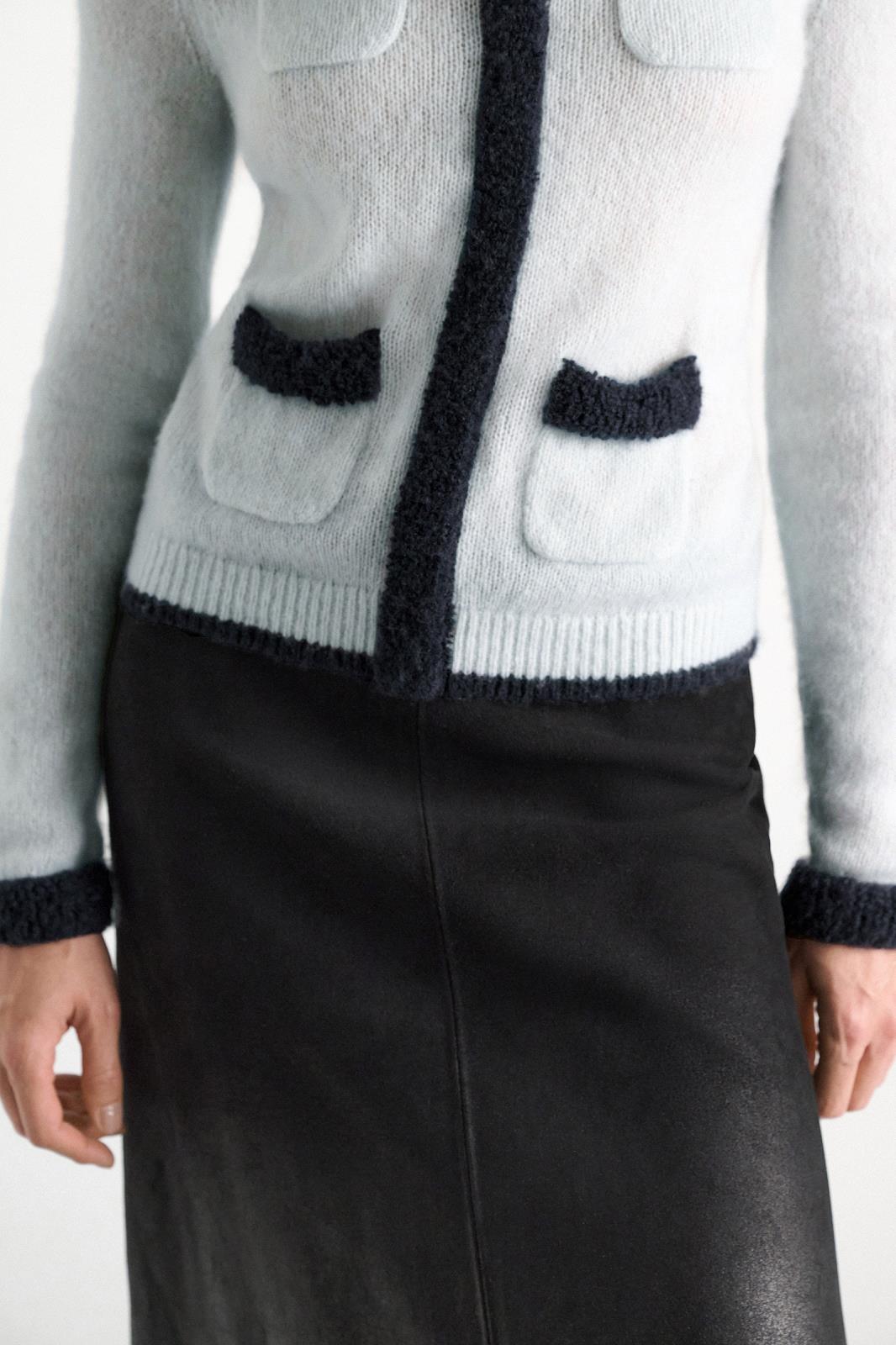 27Z-SCHUMACHER FLUFFY PULL ZAKJES MINT LANGE MOUWEN
