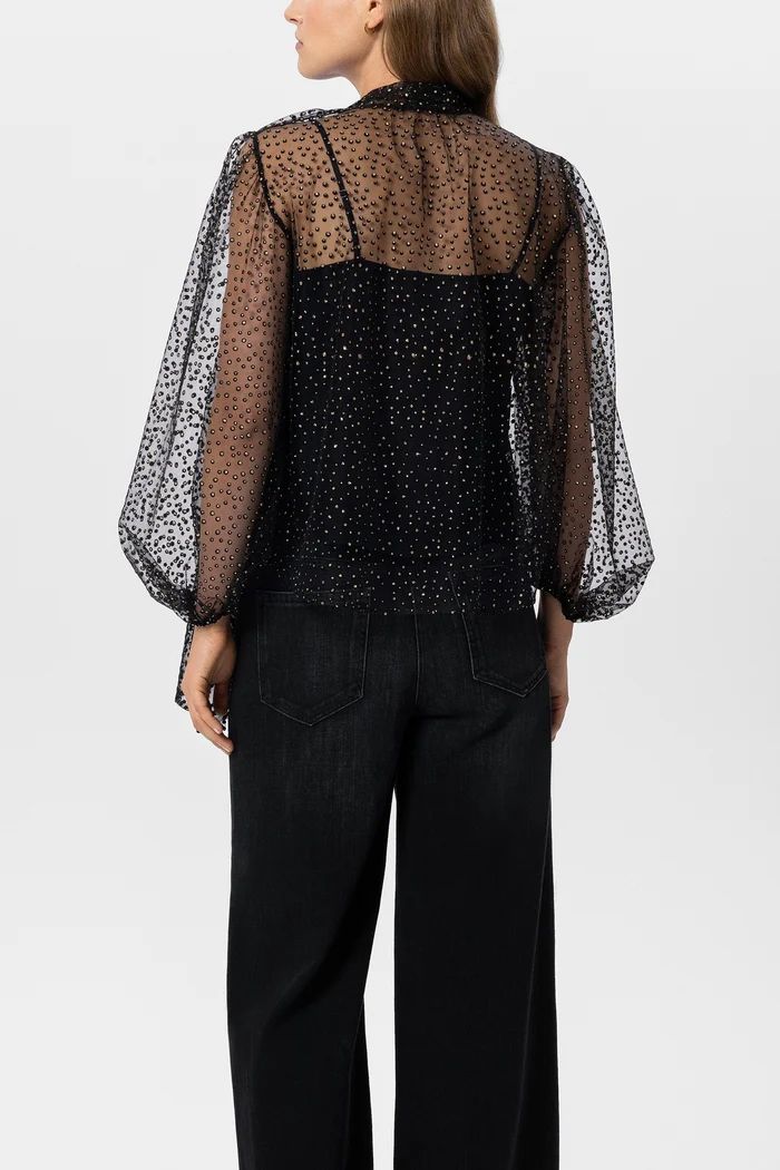 27Z-LUISA CERANO C-BLOUSE TULLE MET GLITTER