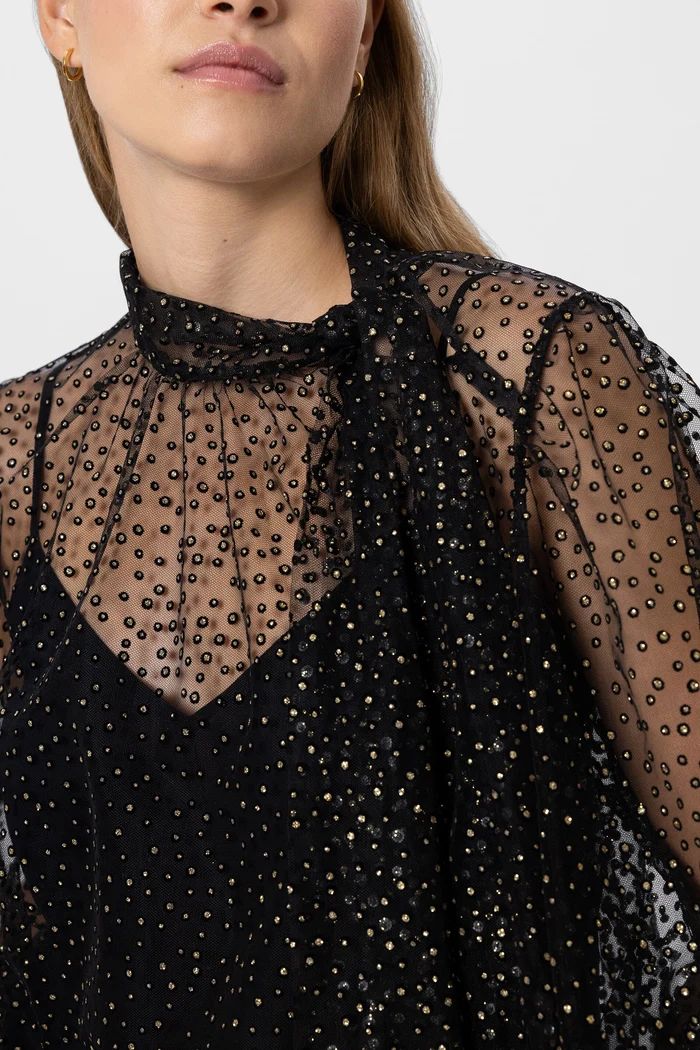 27Z-LUISA CERANO C-BLOUSE TULLE MET GLITTER