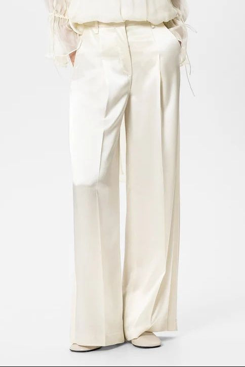 27Z-LUISA CERANO C- BROEK WIDE LEG ZIJDE ECRU