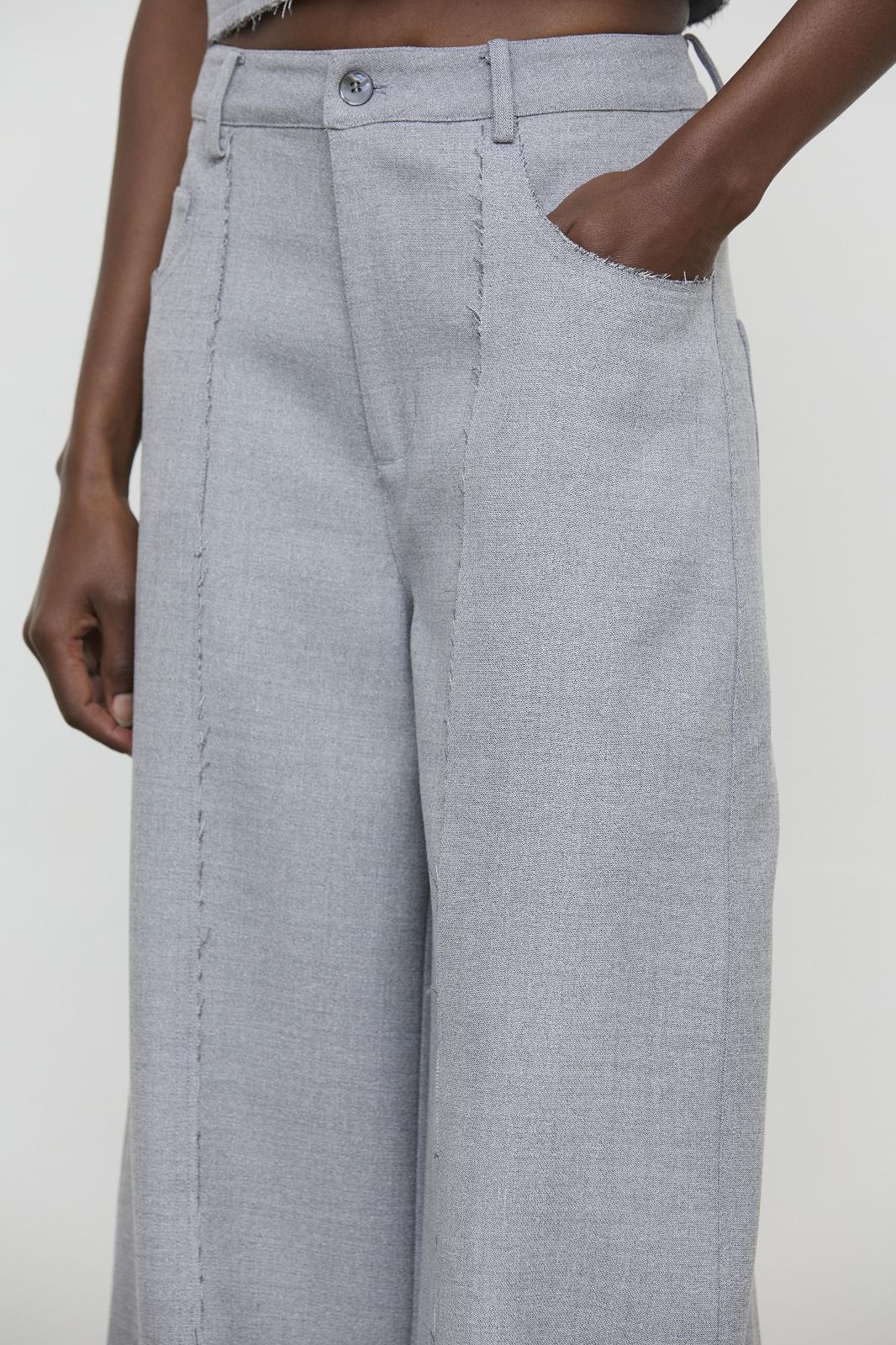 26W-BROEK BALLOON GRIJS MET STIKSEL