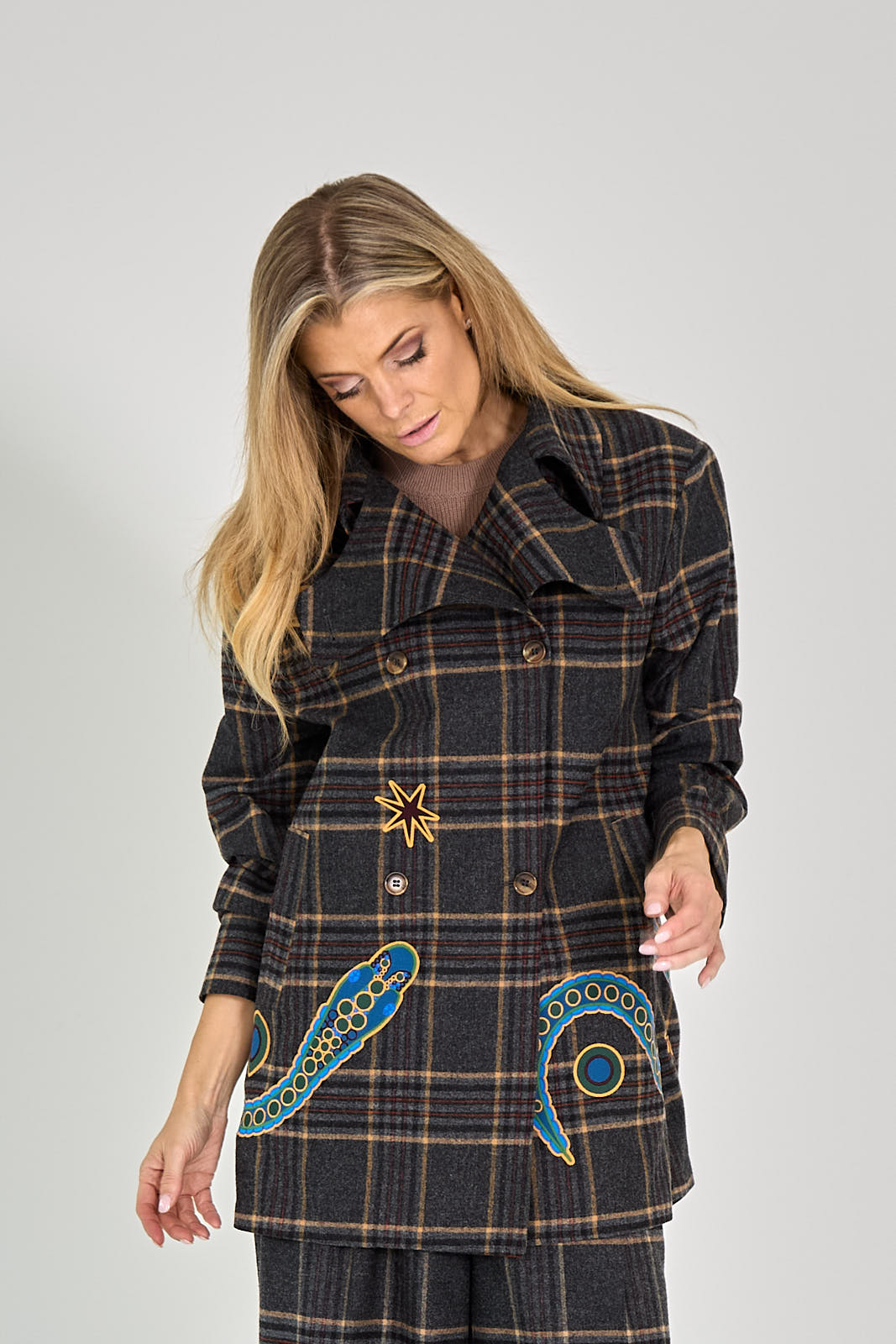 BLAZER  DUBBEL BREAST CARREAU