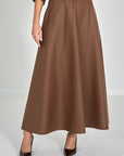 ROK MET CEINTUUR JERSEY DE LAINE
