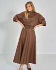 ROK MET CEINTUUR JERSEY DE LAINE