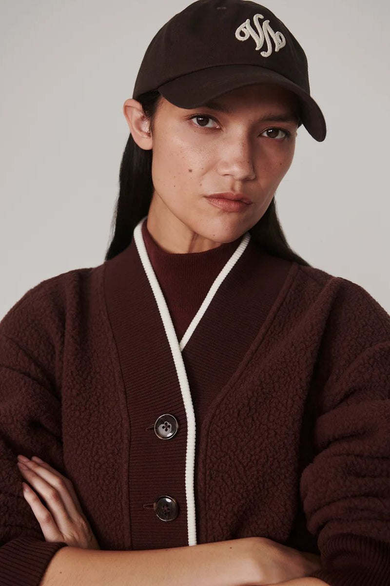 BRENNA BUTTON NECK FLEECE