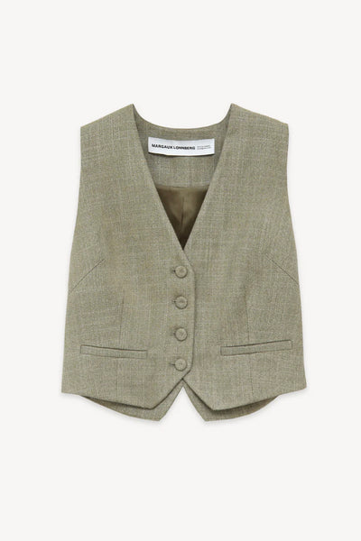 Margaux Lonnberg gilet kaki kort